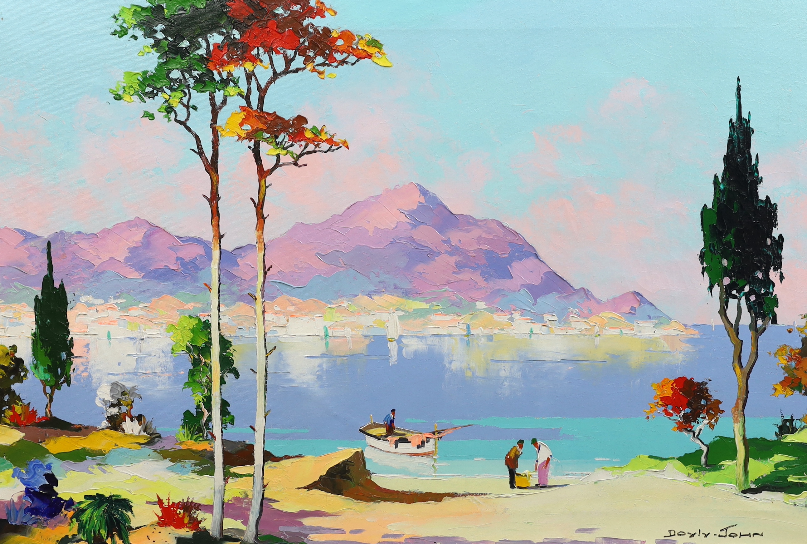 Cecil Rochfort D'Oyly John (English, 1906-1993), Mediterranean landscape, oil on canvas, 50 x 75cm